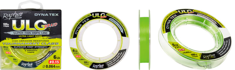 Načtěte obrázek do galerijního prohlížeče, Rapture splétaná šňůra DYNA-TEX ULG Finesse Lime 100m