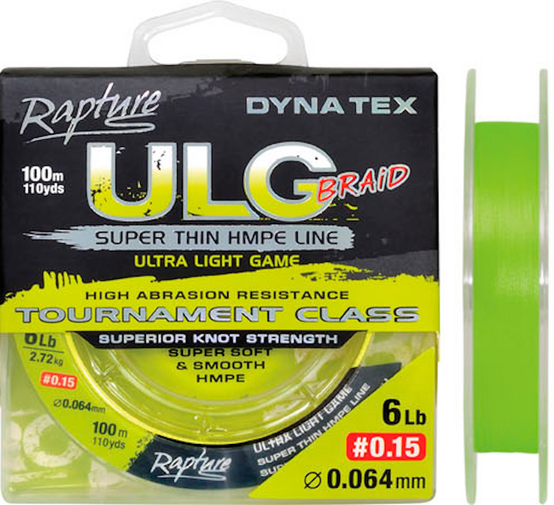 Načtěte obrázek do galerijního prohlížeče, Rapture splétaná šňůra DYNA-TEX ULG Finesse Lime 100m