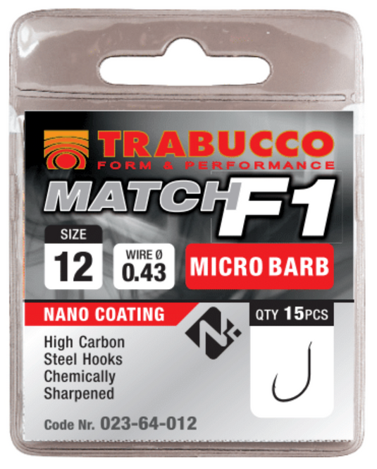 Trabucco háčky F1 Match Micro Barb 15ks