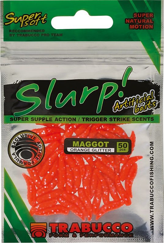 SLURP BAIT*MAGGOT XL*ORANGE GLITTER*10bx30pcs