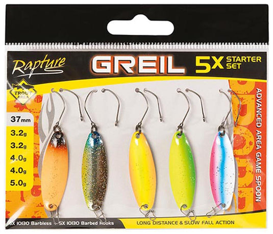 Rapture plandavka AREA SPOON GREIL SET 37mm 3,2g-5g
