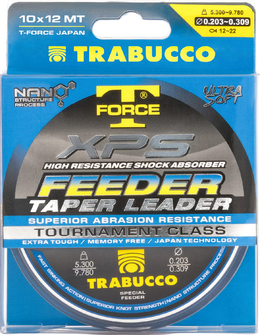 Trabucco vlasec T-Force XPS FEEDER TAPER LEADER 10x12m