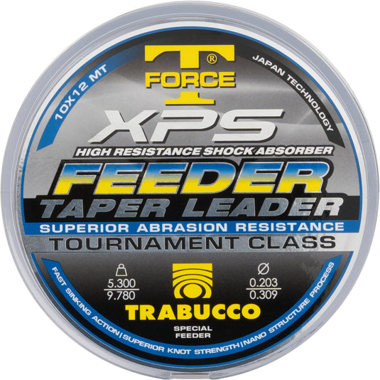 Trabucco vlasec T-Force XPS FEEDER TAPER LEADER 10x12m