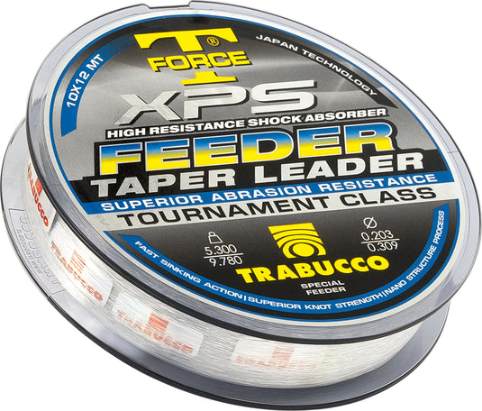 Trabucco vlasec T-Force XPS FEEDER TAPER LEADER 10x12m